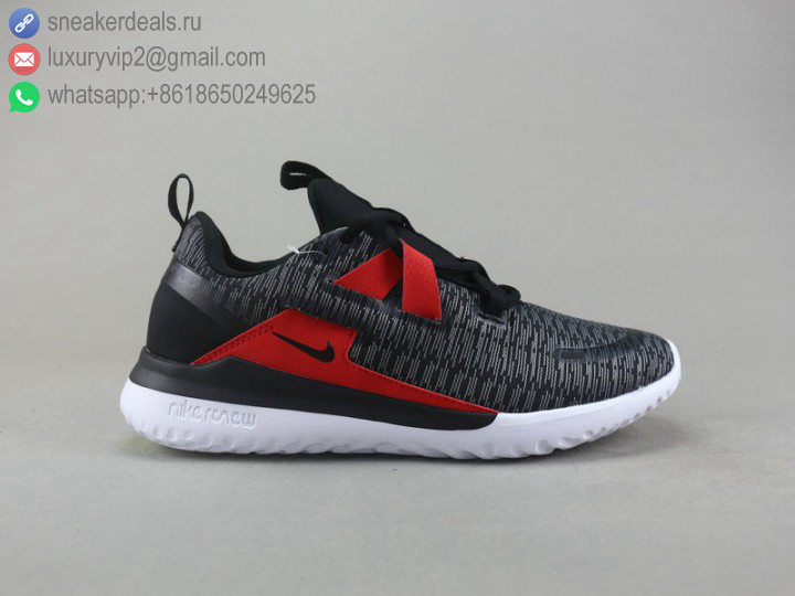 NIKE EPIC REACT FLYKNIT BLACK GREY RED UNISEX RUNNING SHOES